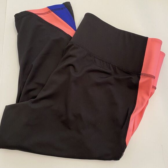 Livi Active Leggings Womens 22/24 Black Stretch Cropped Waist Band NWOT - Picture 1 of 6